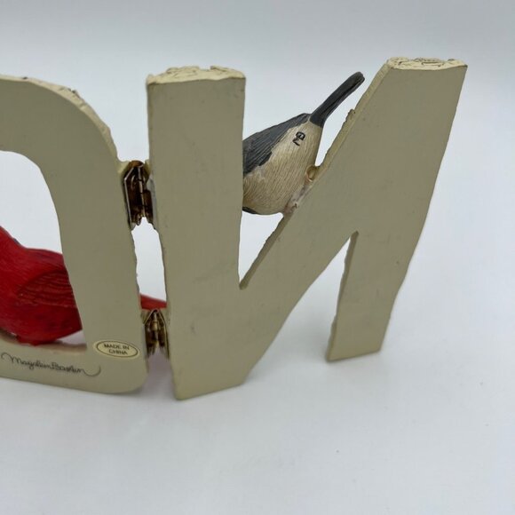 Hallmark Marjolein Bastin Nature's Sketchbook NOEL Hinged Sign faux resin Birch - Picture 7 of 11